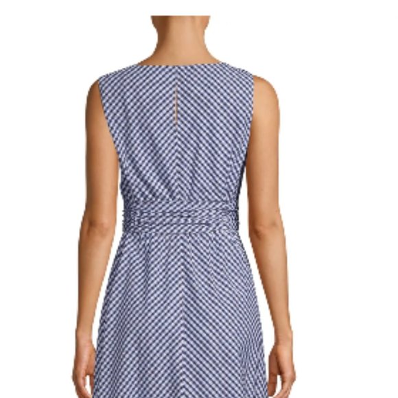 Anne Klein Cotton Gingham Dress - Picture 2 of 4